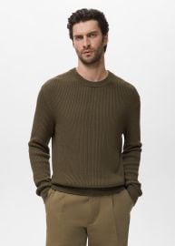 Fine rib-knit cotton sweater - Men MANGO USA at Mango